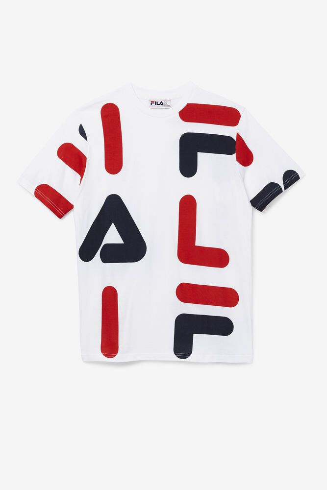 Fila T-Shirt Herre Hvide Bennet EKI-837961